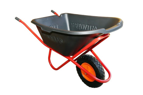 Industrialist 1-wheel anti-shock wheelbarrow, 130 liters (air wheel)