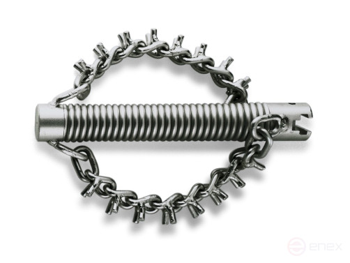 Цепная насадка с шипами без кольца с муфтой 32 мм / диаметр насадки 70 мм / с 2 цепями