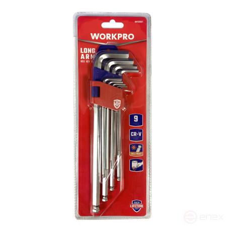 6-sided Long Keys with 9pcs Ball in holder WP222007 WORKPRO