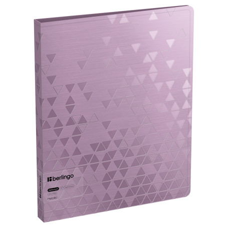 Folder with 60 Berlingo "Metallic" inserts, 30 mm, 1000 microns, lilac metallic, with inner pocket