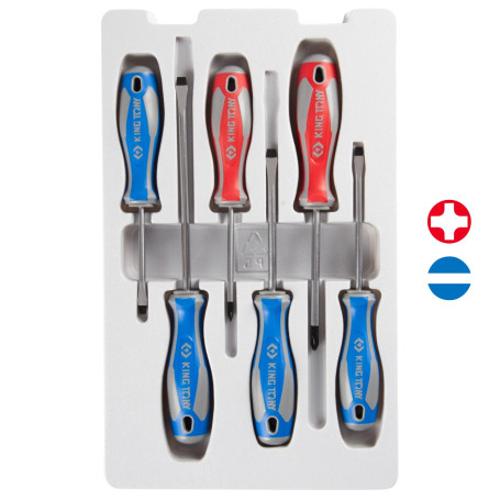 Screwdriver set, 6 pieces KING TONY 31216MR