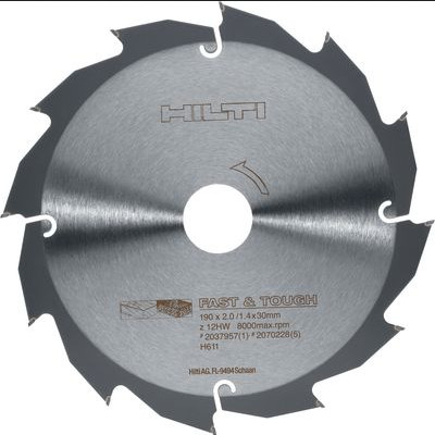 Circular saw blade SCB WS FT 190x30 z12 (5 pcs)