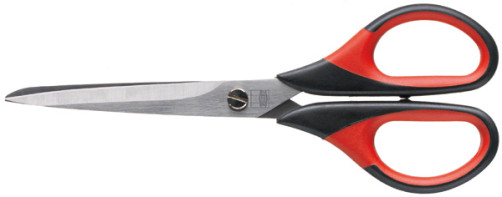D821-160 Universal scissors, straight handles, 160 mm, stainless steel, comfortable rings with soft pads