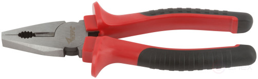 Optima combination pliers, two-tone rubberized handles, 200 mm polished steel