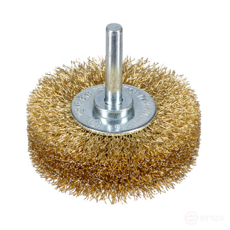 Щетка 859 диск., гофр. ЛАТУНЬ для дрелей хв 6 мм D 60х18 мм BS 0,3 уп. 1/24/72