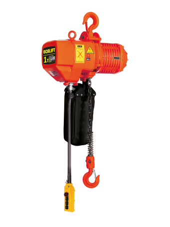 1T 6M chain hoist OCALIFT 01-01S 380V stationary on a hook