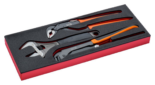 Fit&Go Набор разводной ключ/переставные клещи/трубный ключ в ложементе, 3 предмета