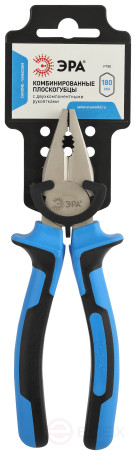 P180 Плоскогубцы ЭРА 180 мм комбинированные двухкомпонентные рукоятки