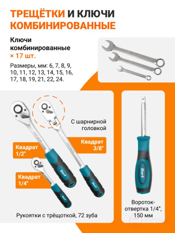 BORT BTK-142U Hand Tool Kit