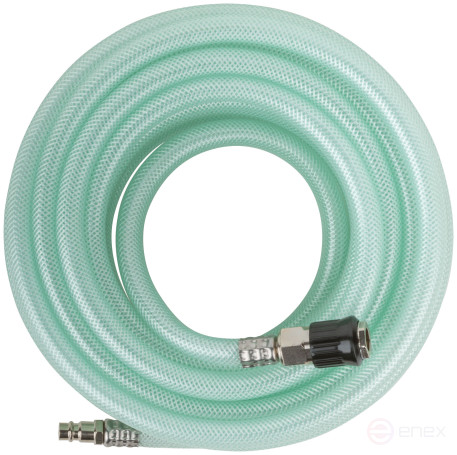 PVC reinforced extension hose with quick-release connectors, diameter 10x15 mm, 10 m