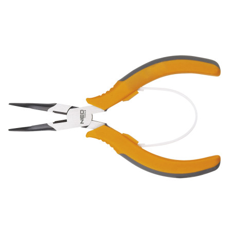 Elongated curved precision pliers, 140 mm