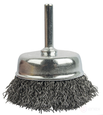 Кордщетка для дрели чашеобразная мягкая ПРАКТИКА 63 мм, хвост 6 мм