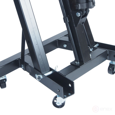 Кран подкатной ER-11314 для снятия двигателя, грузоподъемность 1т подъем 2200мм складной (в 2-х коробках) ЭВРИКА /1 NEW