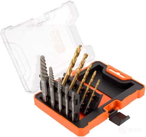 Набор экстракторов и сверл М3-М18 (10пр. пласт/ф) АвтоDело PRO (40543)