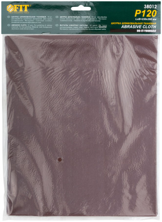 Листы шлифовальные на тканевой основе, алюминий-оксидный абразивный слой 230х280 мм, 10 шт. Р 120