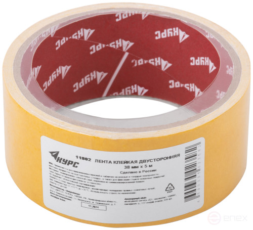 Лента-скотч клейкая двусторонняя 38 мм х 5 м
