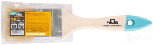 Кисть флейцевая, натур. cветлая щетина, деревянная ручка 1,5" (38 мм)