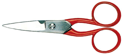 D53 Scissors for telephone cable and wires, 125 mm, nickel-plated blades with teeth