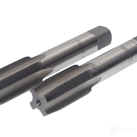 Метчик ER-01812M M18x1,25 (2шт),в пластиковом футляре ЭВРИКА /1