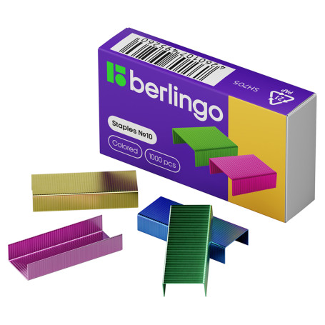 Staples for stapler No. 10 Berlingo, colored, 1000 pcs.