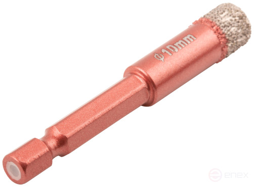 Коронка алмазная универсальная CUTOP Special, шестигранный хвостовик 1/4", 10 x 10 х 67 мм