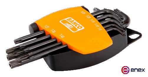 Набор шестигранных Г-образных ключей под винты TORX TR9 - TR40, 8 шт
