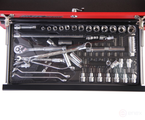 Набор инструментов 66 предметов в переносном инструментальном ящике (3 лотка) JTC