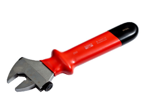 Insulated adjustable wrench, length 260/grip 34 mm