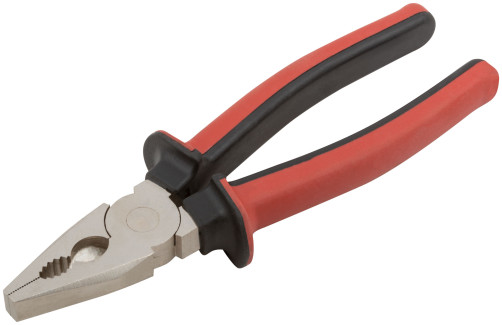 Combination pliers "Lux", CrV steel, nickel-plated. coating, soft rubberized handles 200 mm