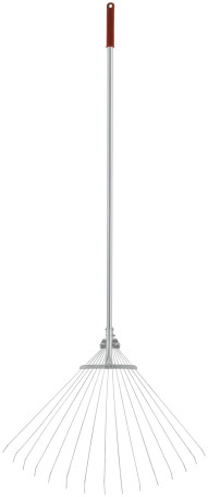 Adjustable telescopic fan rake, 15 teeth, 180-650 mm, length 1245-1600 mm