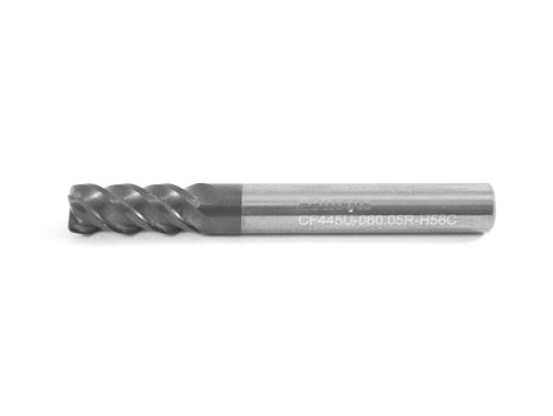 Carbide end mill 6 x 15 x 50 r=0.5 H56C Z=4 uneven tooth pitch c/x CF445U-060.05R-H56C Beltools