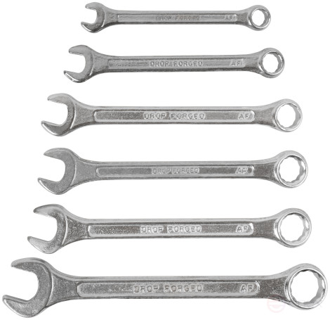 Ключи комбинированные в пластиковом держателе, набор 6 шт. ( 8-17 мм )