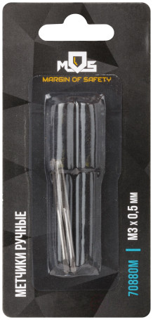 Hand taps, set of 2 pcs. M3 x 0.5 mm