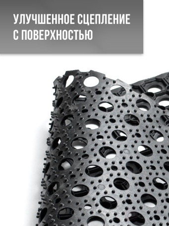 Dirt-resistant door mat with through holes 500x1000x20 mm Black