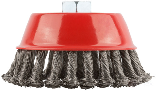 Cup plate, nut M14, steel twisted wire 125 mm