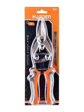 Metal scissors, 254 mm, straight-cutting, two-component handle// HARDEN