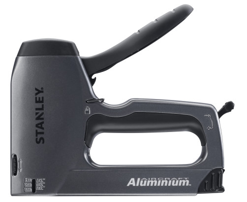 Heavy Duty 6-TR250 Stapler with high/low impact force adjustment for 6-14 mm G-staples and 12-15 mm STANLEY 6-TR250 studs