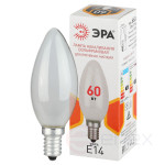 Incandescent lamp ERA B-60-E14-230-FR 60W 230V candle matte color box E14