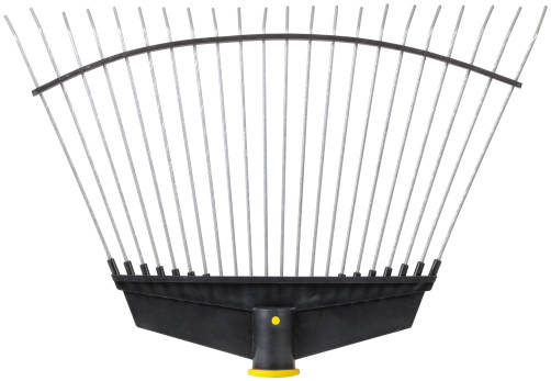 Грабли веерные проволочные (пластмассовая основа), 22 зуба, 290х430 мм, без черенка