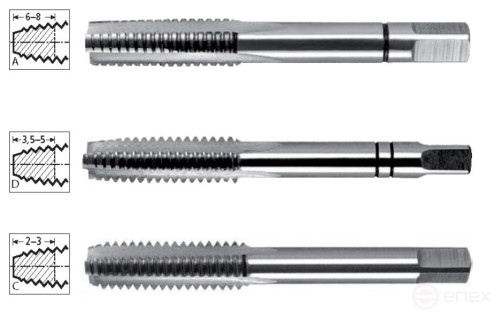 Метчик ручной (компл. из 3-х шт) M2x0,4 HSS-Е DIN352 ISO 2(6H) ToolPro
