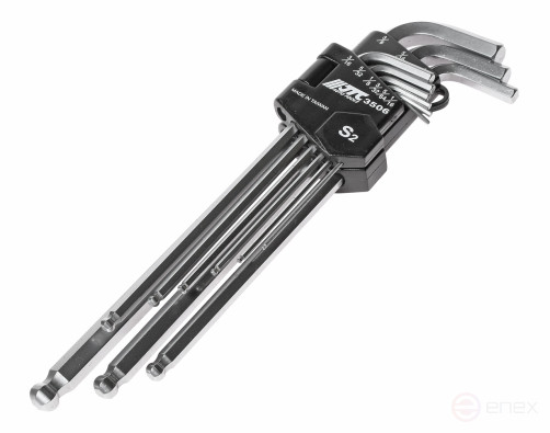 Hexagon Wrench Set 1/16-3/8" Elongated with Ball 9 Pieces JTC