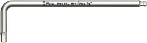 3950 PKL Г-образный ключ, нержавеющая сталь, с шаром, 3/8" x 224 мм