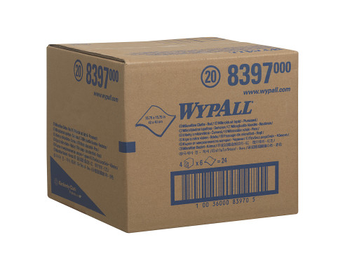 WypAll® Микрофибра - Сложенная / Красный /40 x 40 cm (4 Пачек x 6 листов)