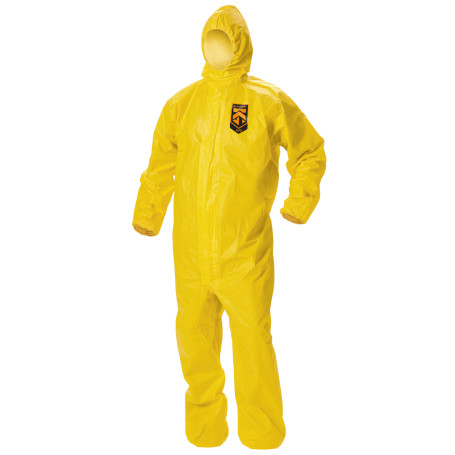 KleenGuard® A71 Overalls for protection against penetration of chemical aerosols - Hooded / Yellow /XXL (10 overalls)