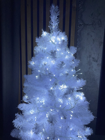 LED Christmas Garland ERA ENIN - WC Tinsel 3.9m White Wire Cold Light
