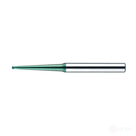 Spherical milling cutter with conical neck 2° D0.3x0.3x6x45x4 Z2 TiSiN-nano