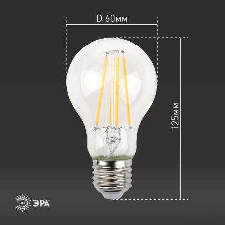 LED lamp ERA F-LED A60-13W-840-E27 13W Filament Pear Neutral White Light E27