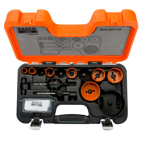 Набор кольцевых биметаллических пил Sandflex® 19 - 64 мм + 2 державки, 9 шт.