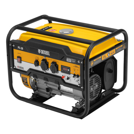 Gasoline generator PS 28, 2.8 kW, 230 V, 15 l, manual starter Denzel