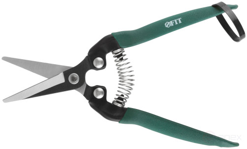 Секатор цветочный, режущие кромки внахлест, ПВХ накладки на ручки 180 мм